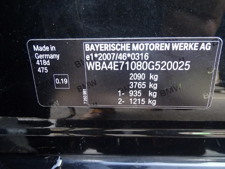 Photo 6 VIN: WBA4E71080G520025 - BMW 4 GRAN COUPE 