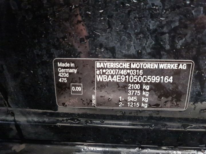 Photo 33 VIN: WBA4E91050G599164 - BMW 420D 