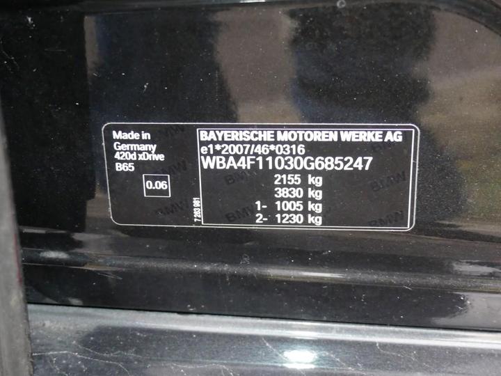 Photo 5 VIN: WBA4F11030G685247 - BMW BMW 4 SERIES 