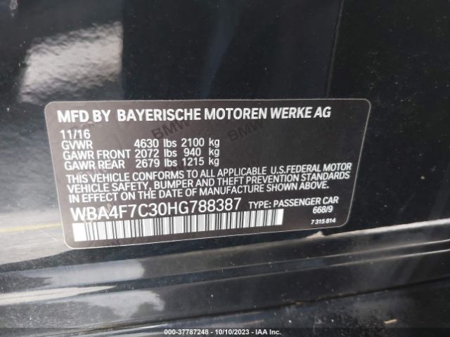 Photo 8 VIN: WBA4F7C30HG788387 - BMW 430I 