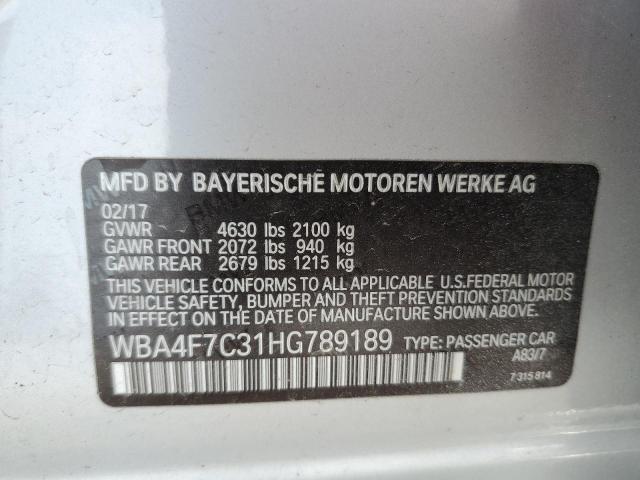 Photo 11 VIN: WBA4F7C31HG789189 - BMW 4 SERIES 