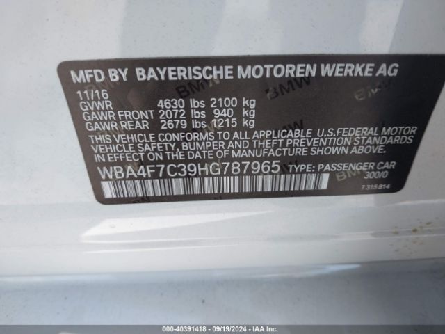 Photo 8 VIN: WBA4F7C39HG787965 - BMW 430I 