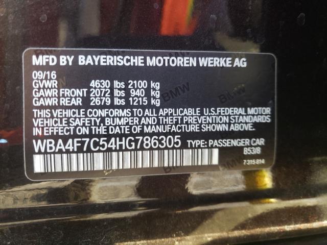 Photo 9 VIN: WBA4F7C54HG786305 - BMW 430I GRAN 