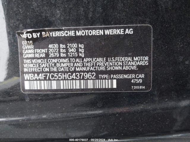 Photo 8 VIN: WBA4F7C55HG437962 - BMW 430I 