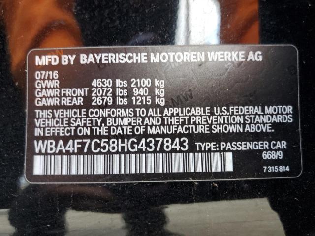 Photo 11 VIN: WBA4F7C58HG437843 - BMW 4 SERIES 