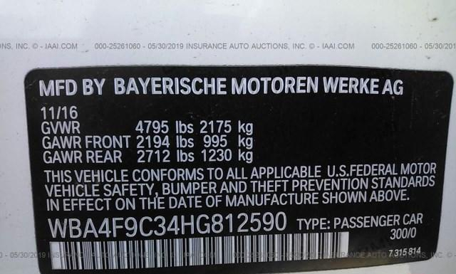 Photo 8 VIN: WBA4F9C34HG812590 - BMW 430XI 