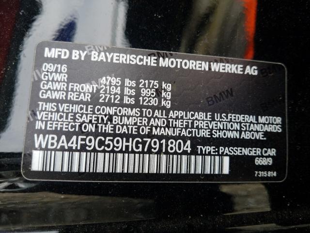 Photo 9 VIN: WBA4F9C59HG791804 - BMW 430I 