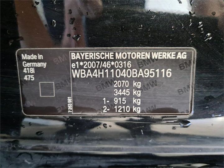 Photo 8 VIN: WBA4H11040BA95116 - BMW 418 