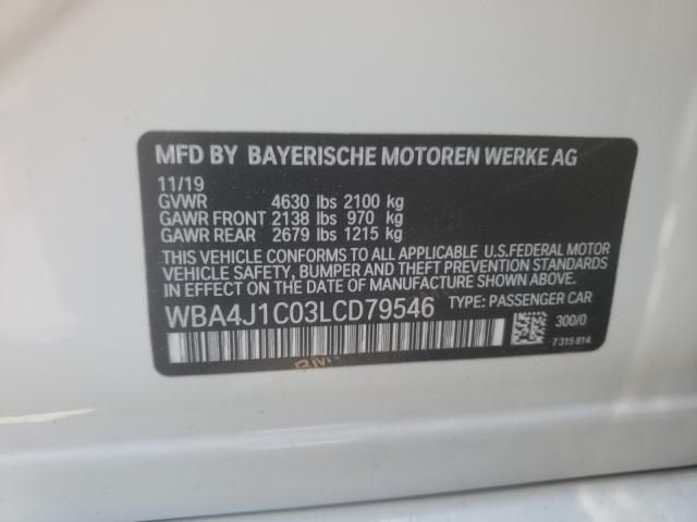 Photo 9 VIN: WBA4J1C03LCD79546 - BMW 430I GRAN 