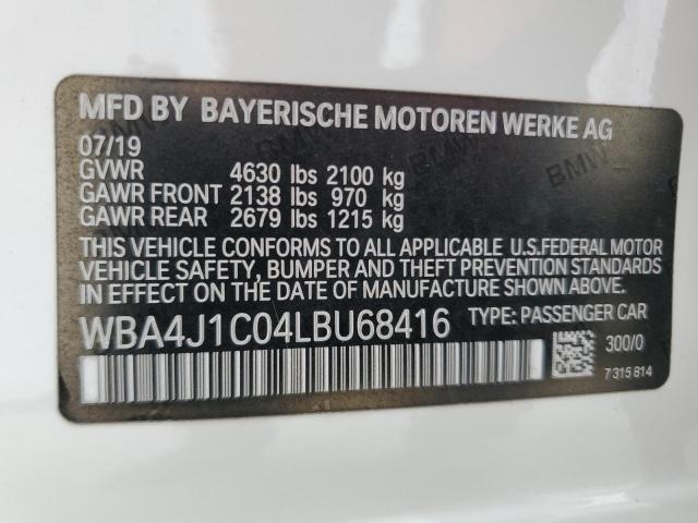 Photo 12 VIN: WBA4J1C04LBU68416 - BMW 430I GRAN 