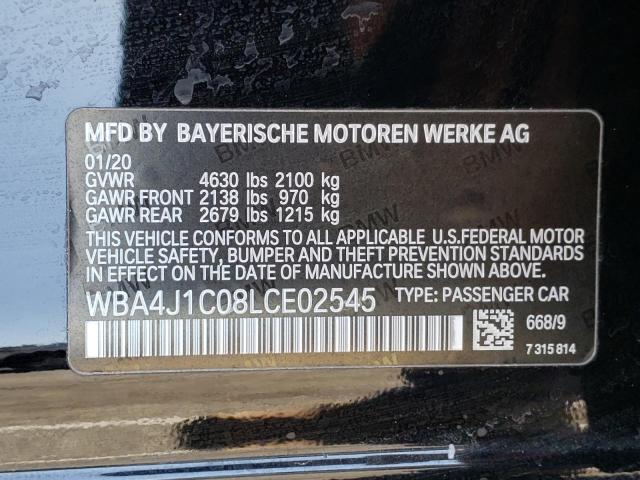 Photo 9 VIN: WBA4J1C08LCE02545 - BMW 430I GRAN 