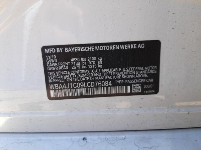 Photo 9 VIN: WBA4J1C09LCD76084 - BMW 430I GRAN 