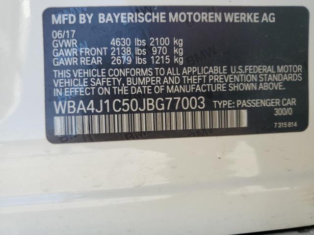 Photo 12 VIN: WBA4J1C50JBG77003 - BMW 430I GRAN 