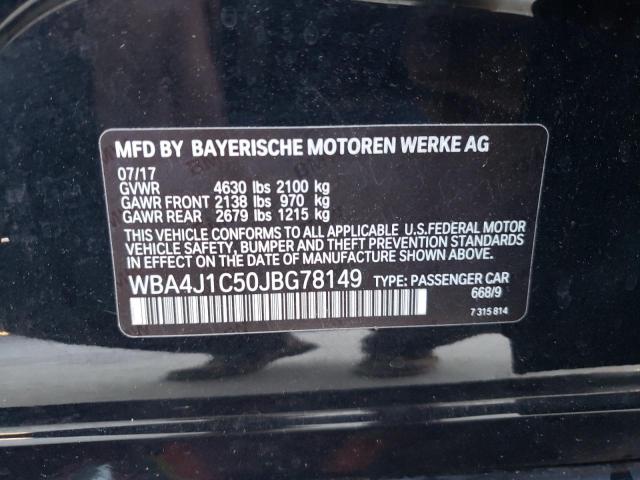 Photo 11 VIN: WBA4J1C50JBG78149 - BMW 4 SERIES 