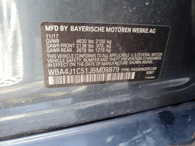 Photo 11 VIN: WBA4J1C51JBM09879 - BMW 430I GRAN 