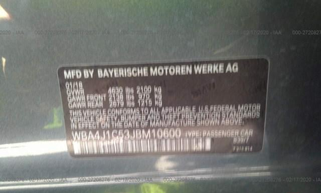 Photo 8 VIN: WBA4J1C53JBM10600 - BMW 430I 