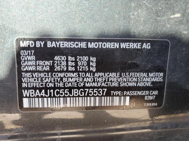 Photo 11 VIN: WBA4J1C55JBG75537 - BMW 4 SERIES 