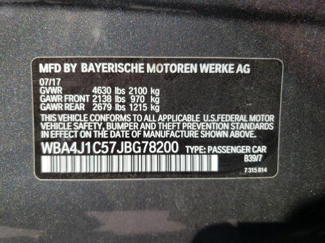 Photo 11 VIN: WBA4J1C57JBG78200 - BMW 430I GRAN 