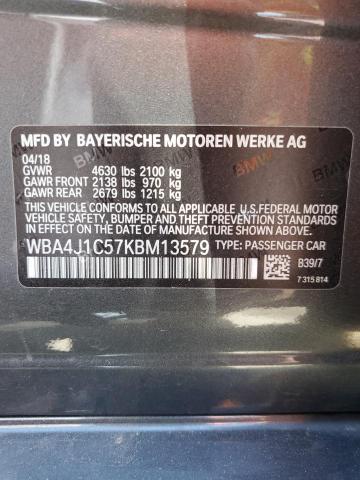 Photo 11 VIN: WBA4J1C57KBM13579 - BMW 4 SERIES 