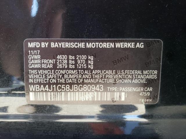 Photo 9 VIN: WBA4J1C58JBG80943 - BMW 430I GRAN 