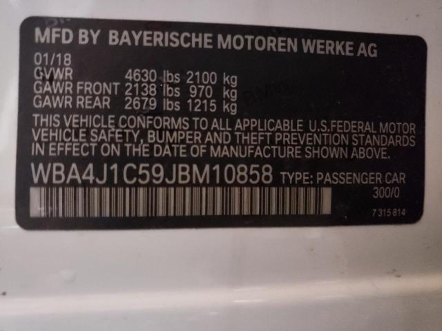 Photo 11 VIN: WBA4J1C59JBM10858 - BMW 430I GRAN 