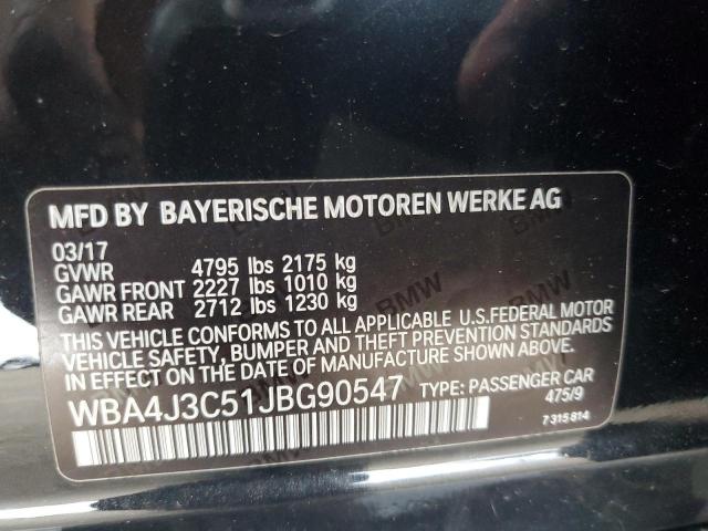 Photo 11 VIN: WBA4J3C51JBG90547 - BMW 4 SERIES 