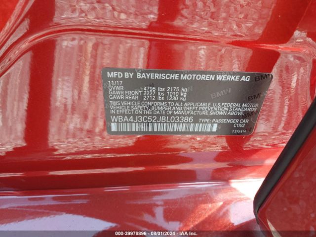 Photo 8 VIN: WBA4J3C52JBL03386 - BMW 430I 