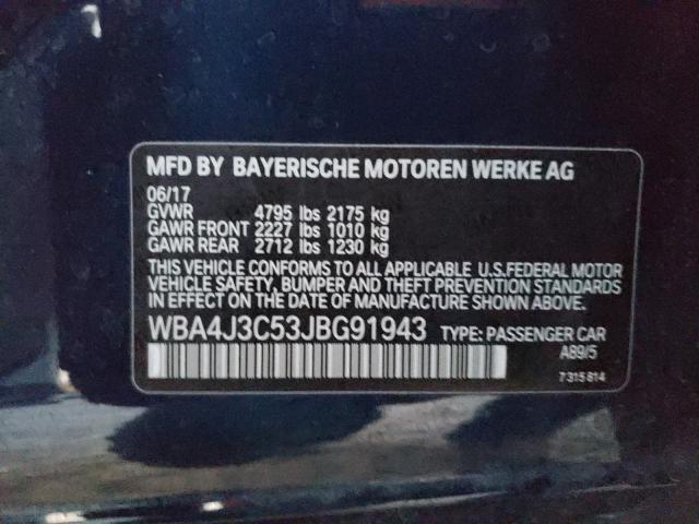 Photo 9 VIN: WBA4J3C53JBG91943 - BMW 430XI 