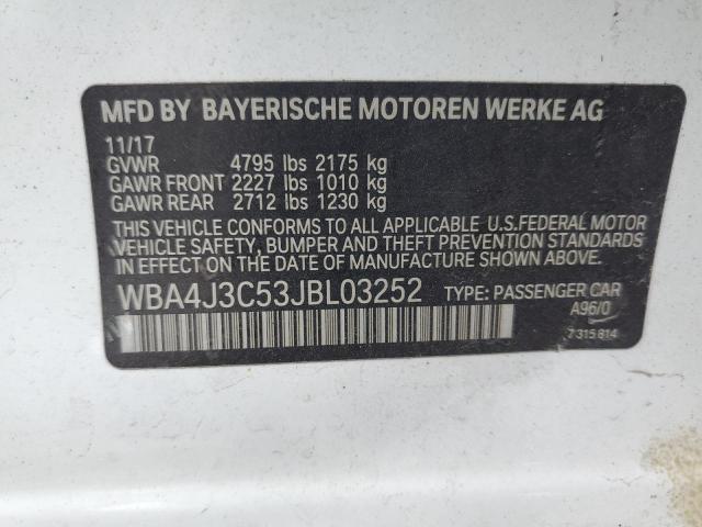 Photo 11 VIN: WBA4J3C53JBL03252 - BMW 4 SERIES 