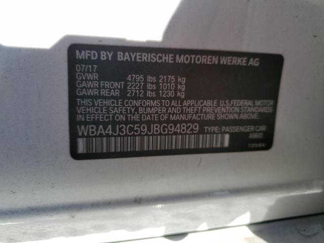 Photo 11 VIN: WBA4J3C59JBG94829 - BMW 430XI GRAN 