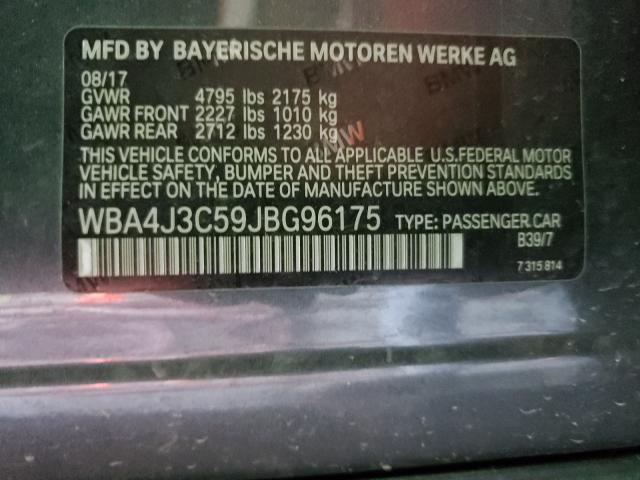 Photo 9 VIN: WBA4J3C59JBG96175 - BMW 430XI GRAN 