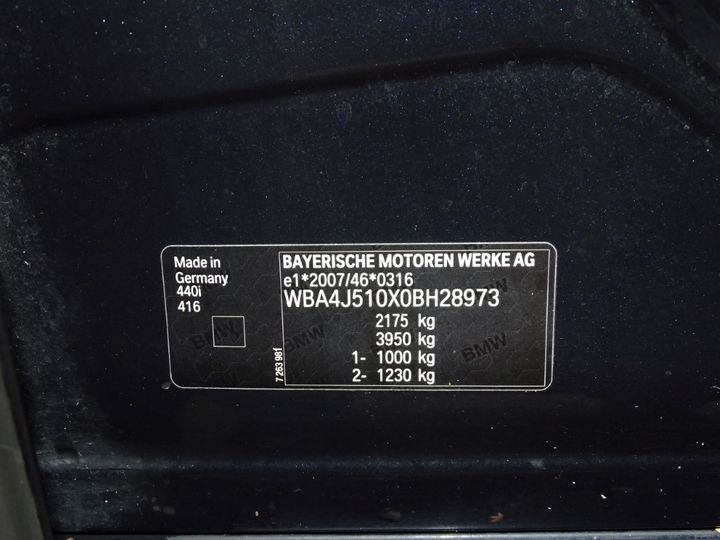 Photo 5 VIN: WBA4J510X0BH28973 - BMW BMW 4 SERIES 