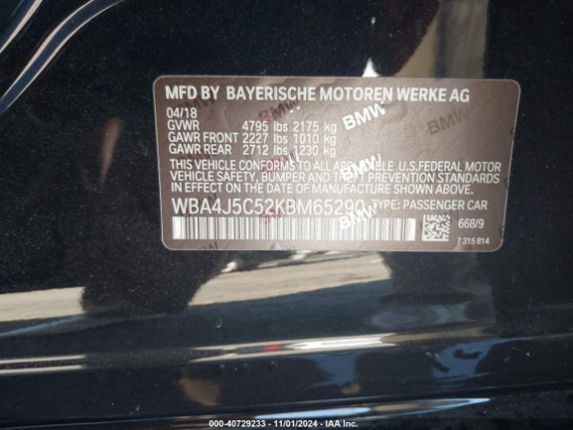 Photo 8 VIN: WBA4J5C52KBM65290 - BMW 440I 