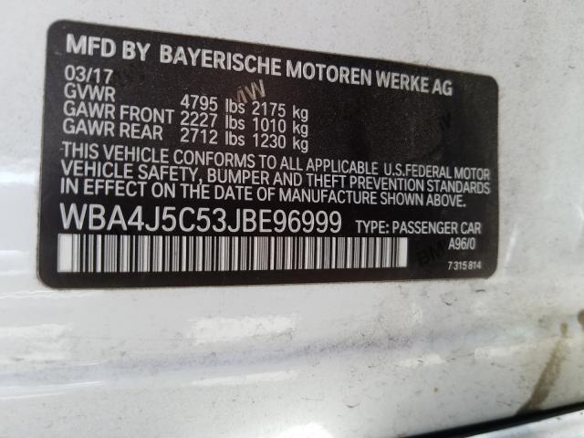 Photo 9 VIN: WBA4J5C53JBE96999 - BMW 440I GRAN 