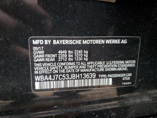 Photo 9 VIN: WBA4J7C53JBH13639 - BMW 440XI GRAN 