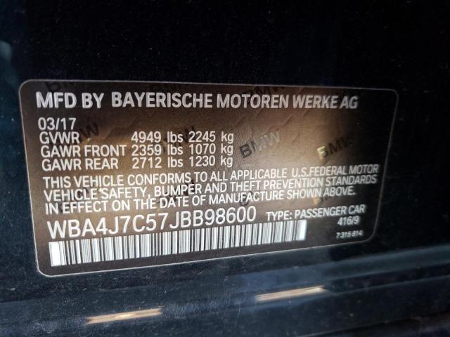 Photo 9 VIN: WBA4J7C57JBB98600 - BMW 440XI GRAN 