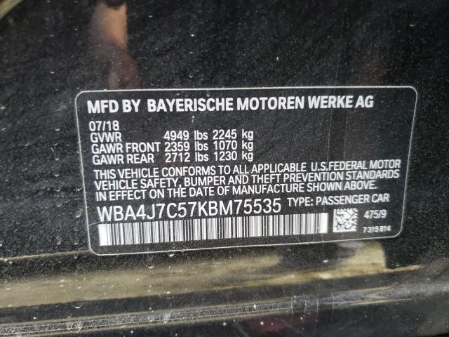 Photo 9 VIN: WBA4J7C57KBM75535 - BMW 440XI GRAN 