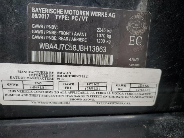 Photo 11 VIN: WBA4J7C58JBH13863 - BMW 4 SERIES 