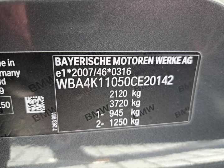 Photo 5 VIN: WBA4K11050CE20142 - BMW 4 GRAN COUPE 