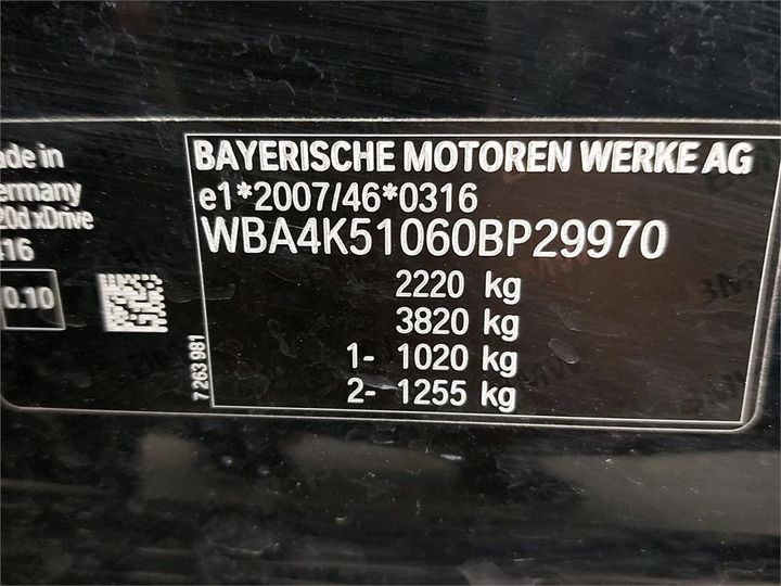 Photo 6 VIN: WBA4K51060BP29970 - BMW 4 GRAN COUPE 