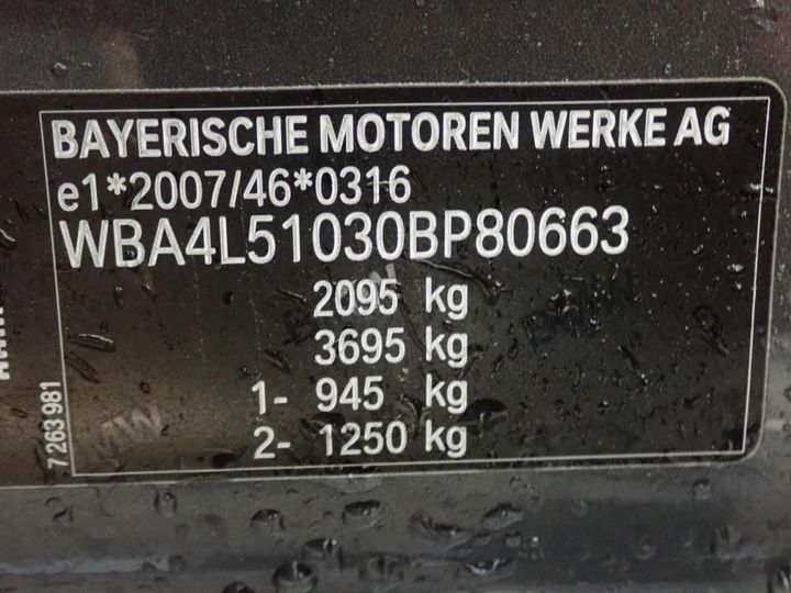 Photo 9 VIN: WBA4L51030BP80663 - BMW SRIE 4 GRAN COUPE 