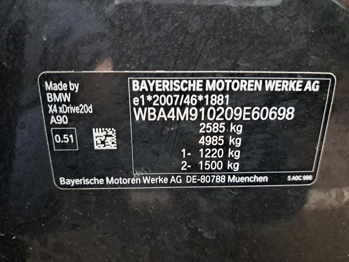 Photo 3 VIN: WBA4M910209E60698 - BMW X4 