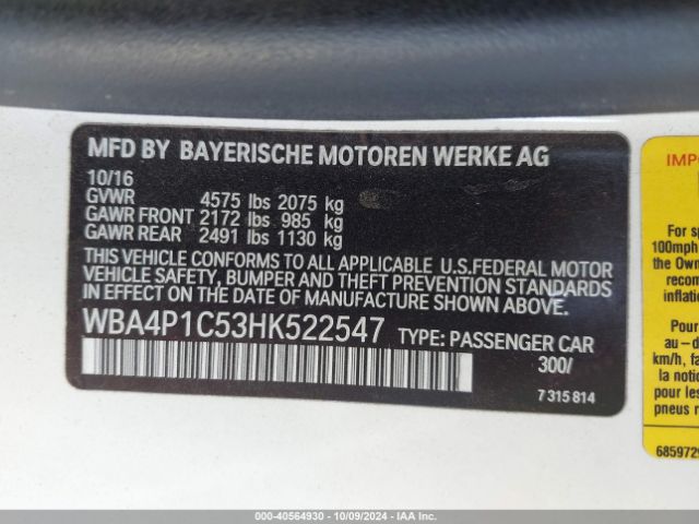 Photo 8 VIN: WBA4P1C53HK522547 - BMW 440I 