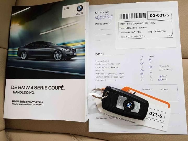 Photo 18 VIN: WBA4P51050K312003 - BMW 4 SERIE COUP 