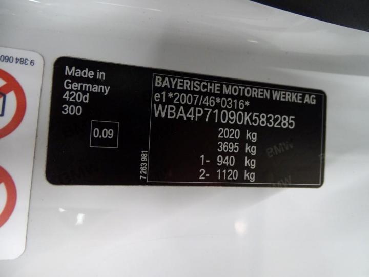 Photo 6 VIN: WBA4P71090K583285 - BMW 4 COUPE 