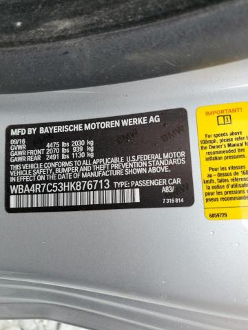 Photo 11 VIN: WBA4R7C53HK876713 - BMW 430I 