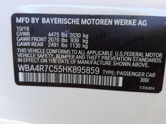 Photo 9 VIN: WBA4R7C55HK895859 - BMW 430I 