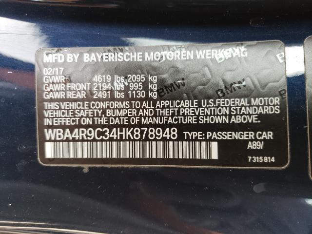 Photo 9 VIN: WBA4R9C34HK878948 - BMW 430XI 