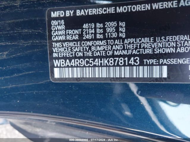 Photo 8 VIN: WBA4R9C54HK878143 - BMW 430I 