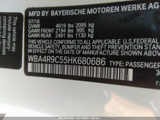 Photo 8 VIN: WBA4R9C55HK680686 - BMW 430I 